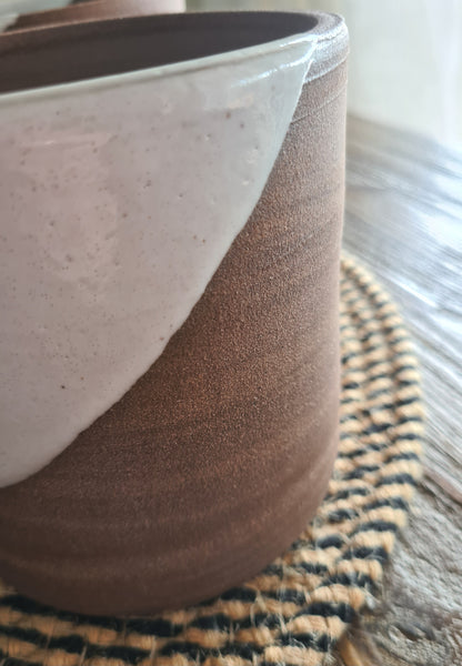 Medium Brown Clay Vases x 5