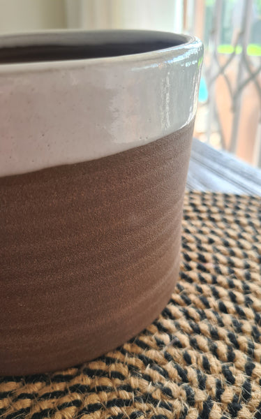 Large Brown Clay Vases x 5