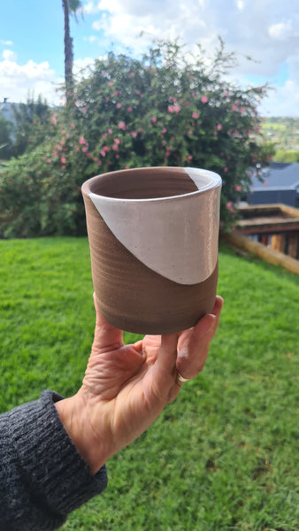 Medium Brown Clay Vases x 5