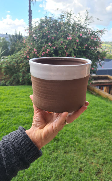 Large Brown Clay Vases x 5