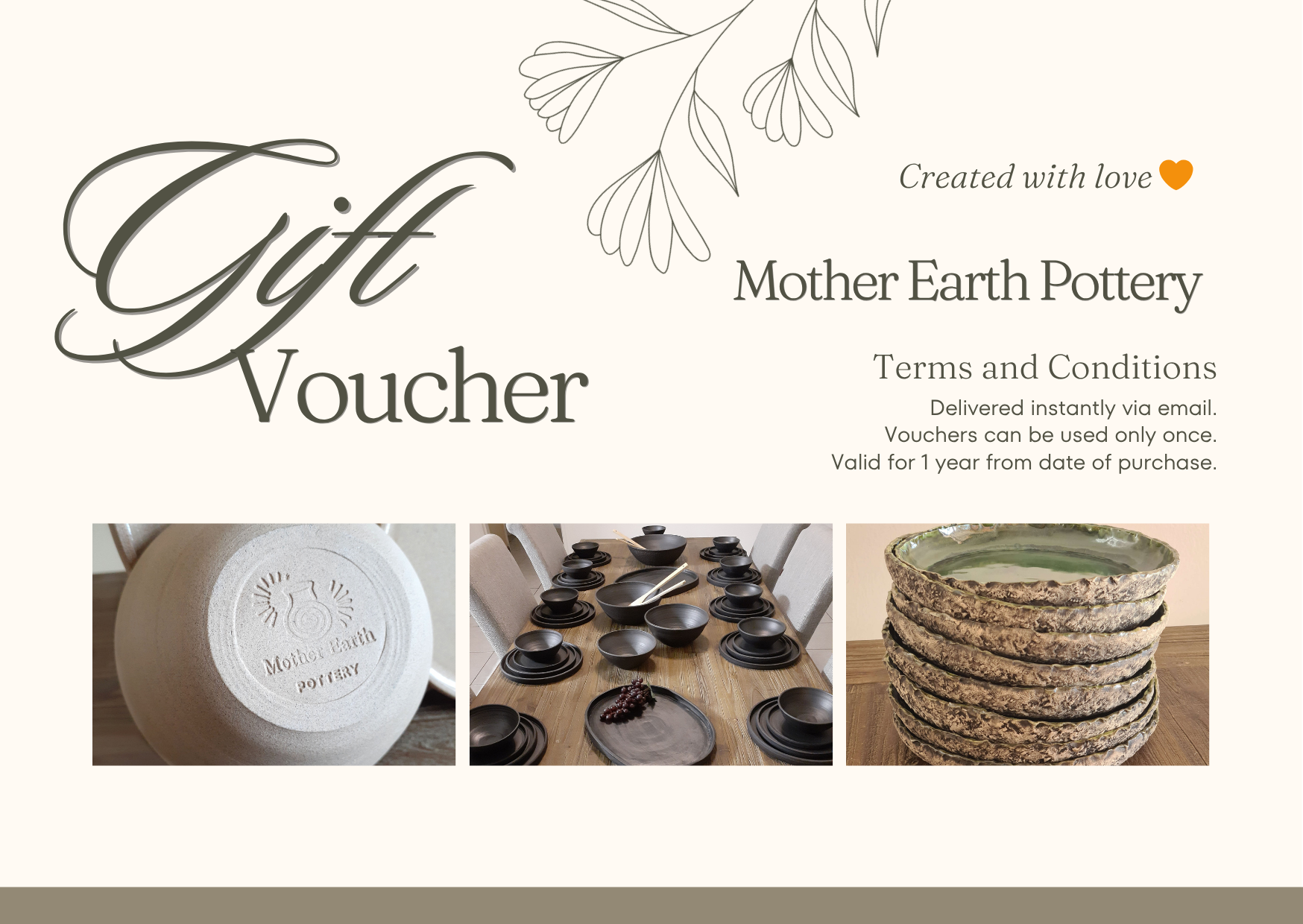 Mother Earth Pottery Gift Voucher R4000