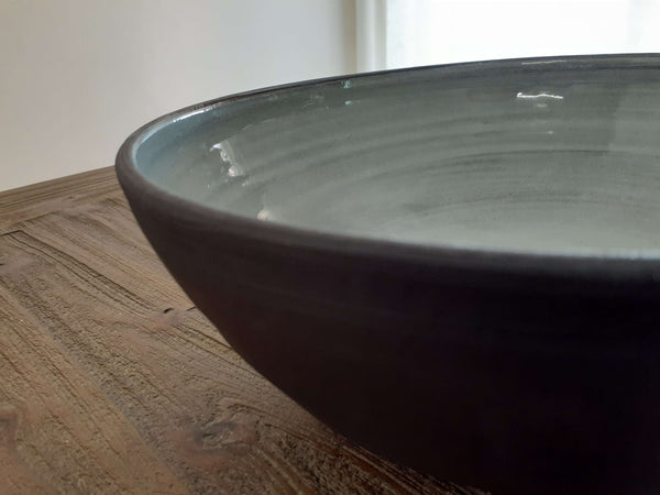 ceramic matte black dish bowls