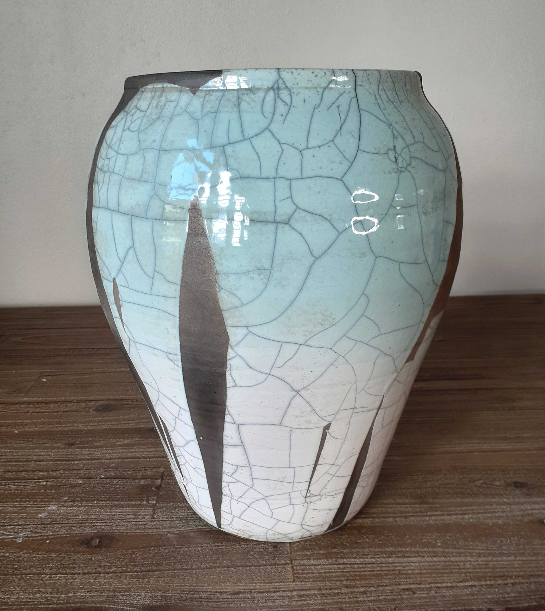 glazed raku clay cracked pottery ceramics vase cape town