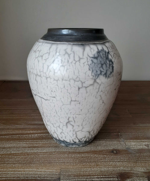 raku ceramic vase organic pottery