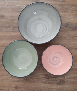 ceramic matte black dish bowls