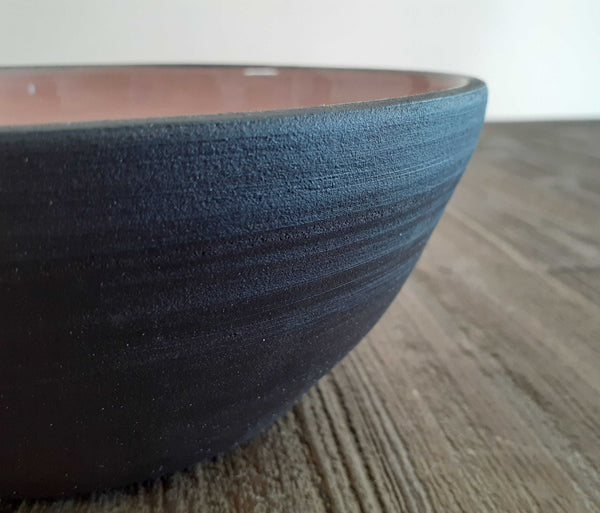 ceramic matte black dish bowls