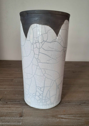 glazed raku clay cracked pottery ceramics vase cape town