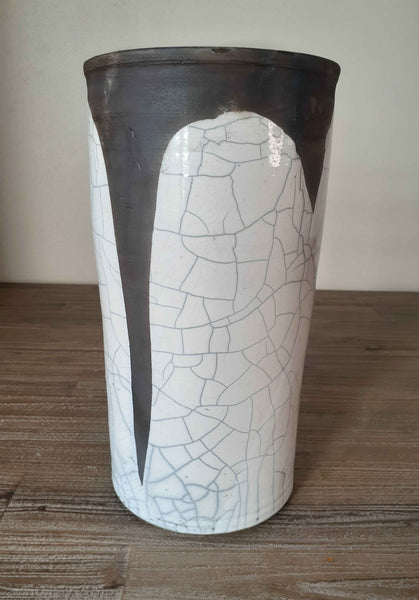 glazed raku clay cracked pottery ceramics vase cape town