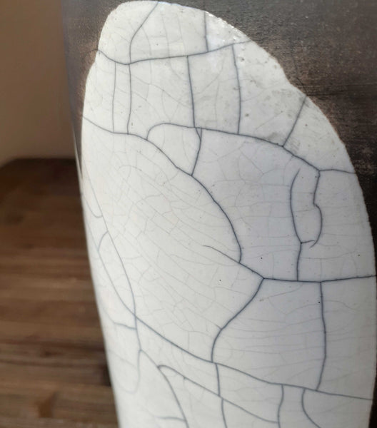 glazed raku clay cracked pottery ceramics vase cape town