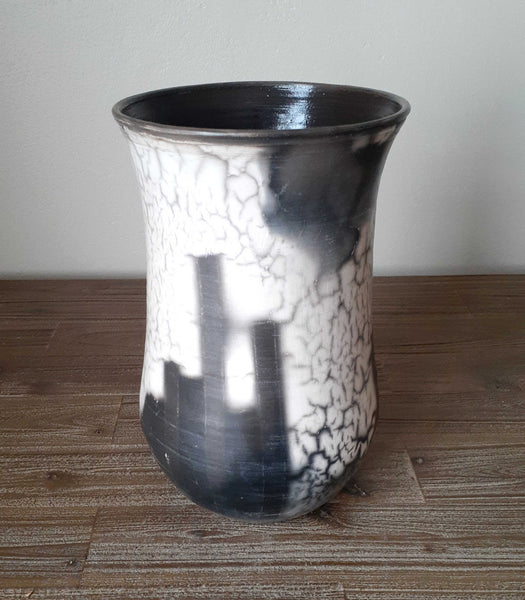 raku ceramic vase organic pottery