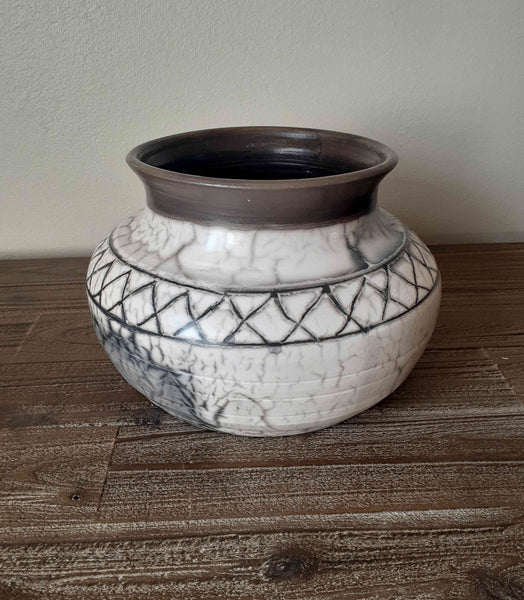 raku ceramic vase organic pottery