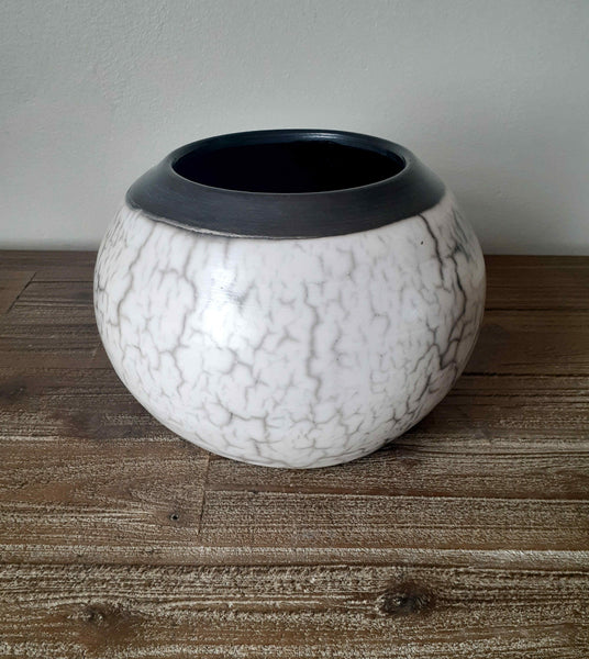 raku ceramic vase organic pottery