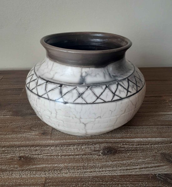 raku ceramic vase organic pottery