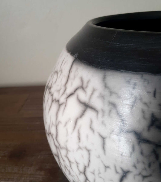 raku ceramic vase organic pottery