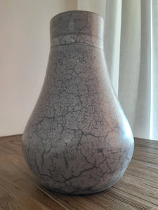 naked raku ceramic pottery vase grey