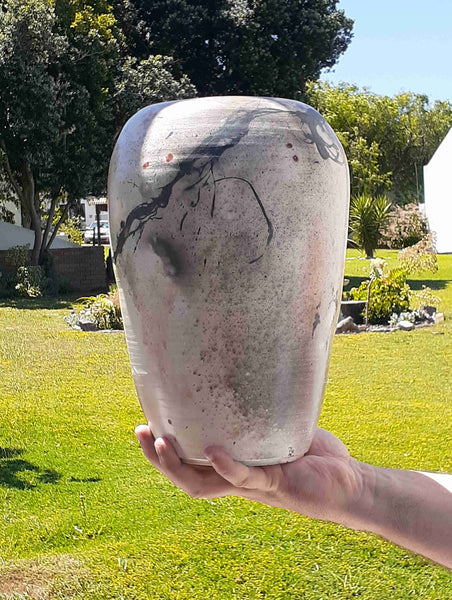 saggar vase organic pottery clay ceramics firing cape town