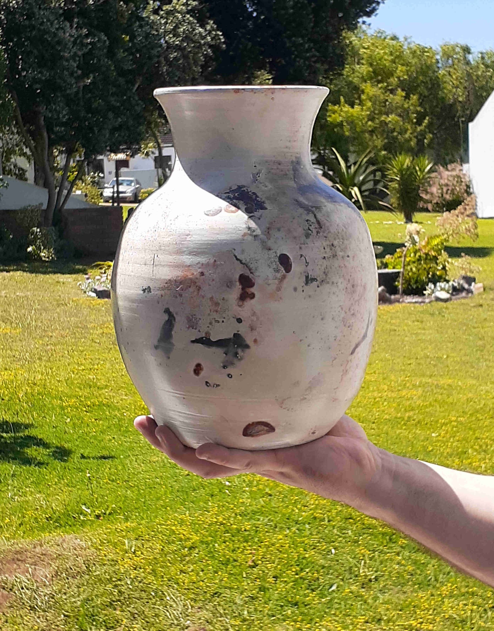 saggar vase organic pottery clay ceramics firing cape town