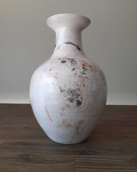 Saggar fired ceramic vase 2