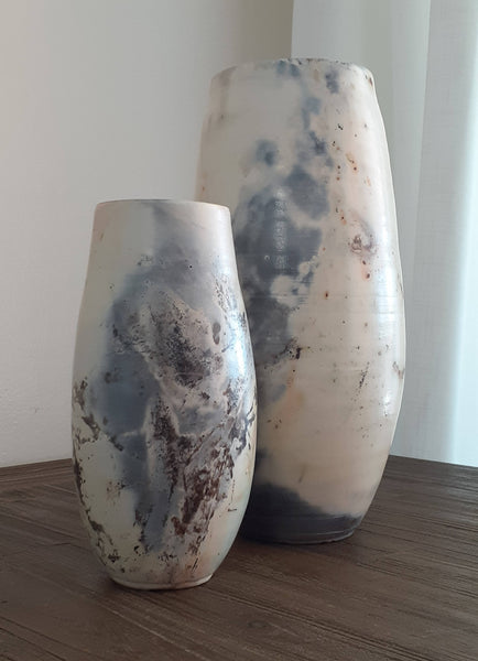 saggar fired ceramic pottery vases