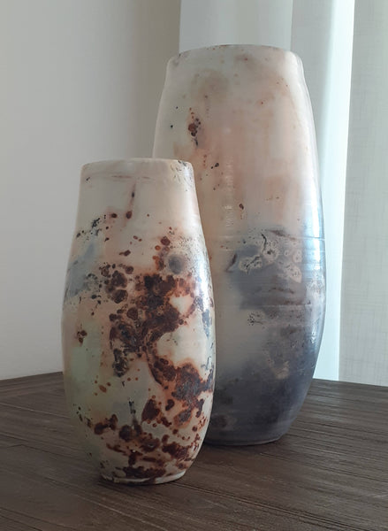 saggar fired ceramic pottery vases