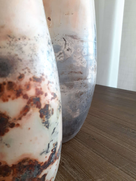 saggar fired ceramic pottery vases