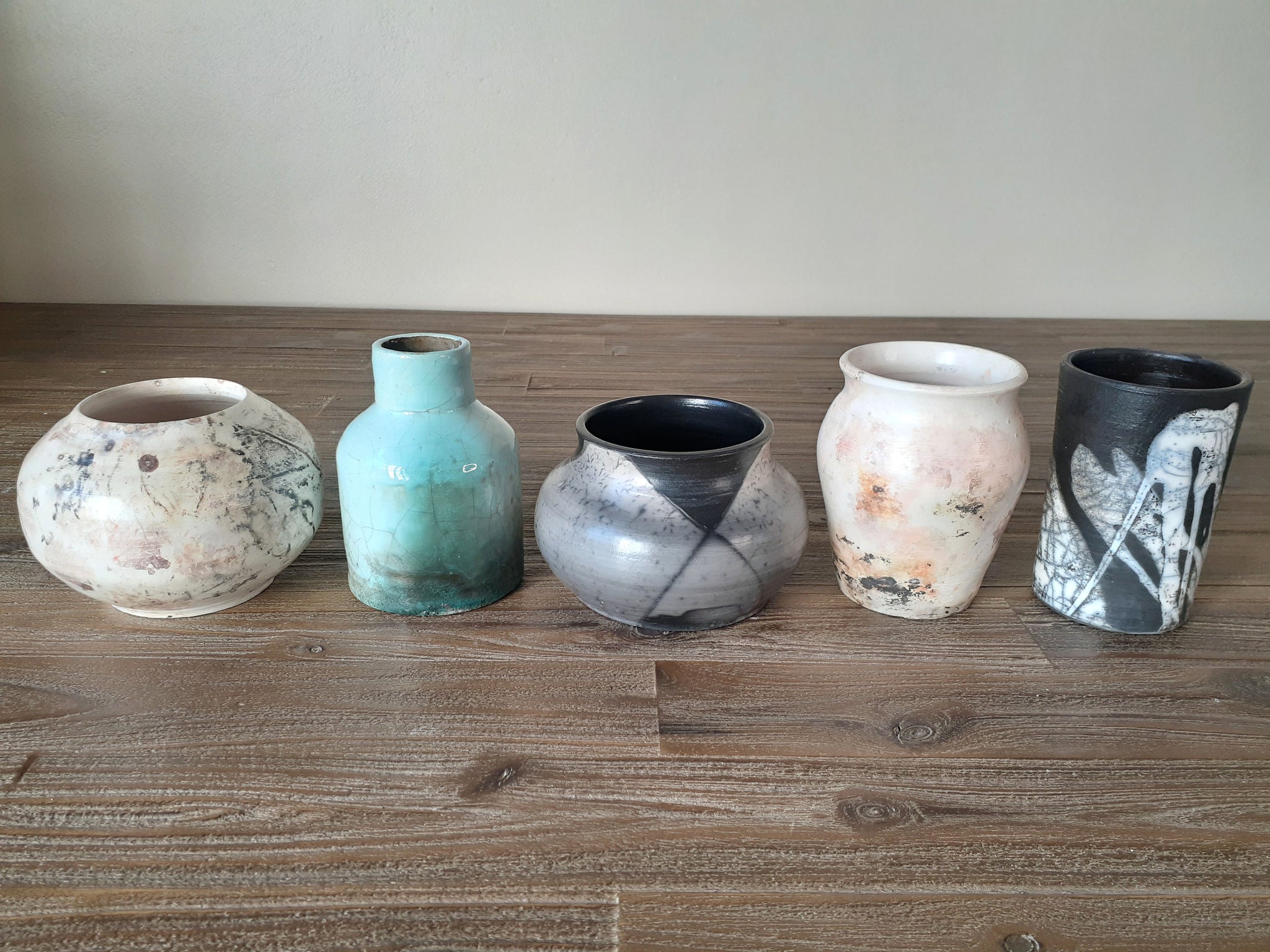 Mini ceramic pots 1 - set of 5