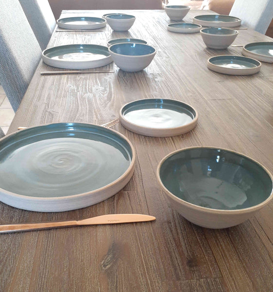 dinnerware dinner set clay stoneware organic ceramics